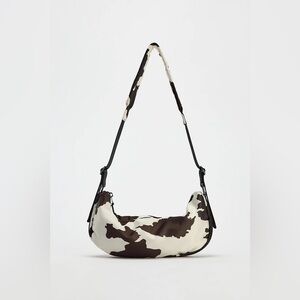 ZARA animal print oval bag